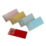 Fonsie Multicolor Ambiyan design cash envelopes for gifting money on wedding gift, baby shower gift, shagun, family gatherings with name space pack of 25.