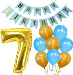 FANEX Foil Happy Birthday Banner and Balloons
