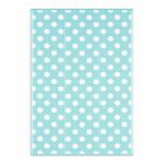 Shradha Mats Sky Blue Rectangular Geometric Polypropylene Floor Mat (180 x 180cm)