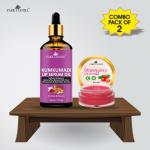 Park Daniel Kumkumadi Lip Serum Oil, 30Ml And Strawberry Lip Scrub, 8Gm (Combo Of 2)
