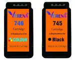 Verena 745 and 746 Ink Cartridge Compatible for Canon MG 2470/2570/2970 IP 2870/2872 MX 497 Printers (Black and Colour)