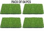 TRIMAX Grass Mat for Lawn, Door ,Balcony Décor|35 mm High Density |(45x70 cm) Artificial Grass Outdoor Mat |Green Lawn Floor Carpet Living Room|Home and Kitchen Floor Mat|Outdoor Carpet Waterproof (Natural Green)-Pack Of 04
