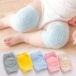 MAPPERZ Smiley Baby Knee Pads for Crawling/Elbow Safety/Stretchable Padded(Pack of 4 Pair)