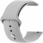 RUPELIK (20MM Button Strap Grey) Silicone Watch Strap Band for Samsung Galaxy Watch (42MM)/ Active/Active 2/ Gear Sport, Amazfit BIP/Lite, Ticwatch 2, Moto 360 Watch, LG Watch Sport 20MM Soft Silicone Watch Strap 20MM Silicone Watch Strap (Grey)