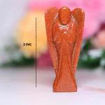 Crystal Divine Golden Sandstone Angel Figurines and Statues For Home Decor Items & Decorative Items Crystal Angel Statue Set Crystal Angel Set Angel Wings Angel Crystal Statue For Spritual Item 2 Inch