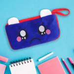 Kiddiewink Cute Soft Plush Cartoon Character Pouches/Birthday Return Gift/School Supply Pouch case with Smooth Zipper