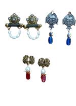 Mayilirahu Handicrafts Handmade Stylish Attractive Earrings Pack of 3