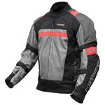 Allextreme Bazooka Bike Riding Jacket All Season Windproof Biker Mesh Cafe Racer Jackets Motorcycle Adventure/Touring Biking Gear With Abrasion Protection Armor For Men (Size - 3Xl, Black/Red)
