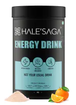 Halesaga Instant Energy Drink Powder with Vitamin C & Electrolytes - Electrolyte Pre-Workout Powder for Boosting Energy, Physical Endurance, Strength & Performance - 1KG Orange Flavour