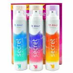 Secret Temptation Te Amo Aqua+ Breeze+ Pearl Perfume Body Spray Pack of 3 (120ml Each)