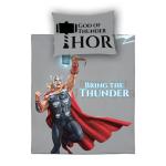 Marvel Avengers Thor Cotton Single Bedsheet 60 x 90 inch with Pillow Cover 17x27 inch
