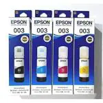 Epson 003 Ink for L3110 /L3101/ L3150 / L4150 / L4160 / L6160 / L6170 / L6190 Printer Models (Set of 4) Black + Tri Color Combo Pack Ink Bottle