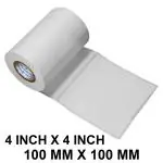 VCR 4 x 4 Direct Thermal Label Sticker - 4 x 4 inches - 100mm x 100mm - 500 Labels Per Roll - Pack of 1 Roll - White Self Adhesive Sticker for Printing Shipping or Barcoding Labels 1 inch core