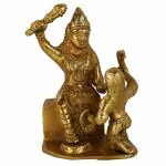 GURU JEE Brass Murti Hindu Goddess Maa Baglamukhi Idol Figurine Religious Gifts for Home Decor Pooja Mandir Temple