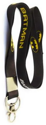 Blue Aura Mj Ragav Black Fiber Batman Logo Fabric Hook Keyring Keychain For Bikes,Car Key Chain