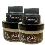 QUICK Nubuck & Suede Shoe Polish Color - Natural (2 x Pack 50 Grams) Carnauba Wax Shoe Polish Cream with Silicon Oil and Leather Conditioner (Pack Of 2)