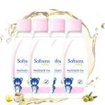 Softsens Baby Massage Oil With Vitamin E And Olive Extracts For Babies 200ml Pack Of 4