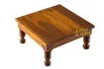 Ashar Devghr Teakwood/Saagwan Pooja Chowki/Chaurang/Bajot (15x15x7)
