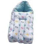 Crawl'in Sleeping Bag for New Born Baby Cotton/Sleeping Cum Baby Carry Bag, Wrapper, Safety Bag (0-6 Months) (Blue)