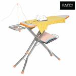 PAFFY Premium Metal Mesh Ironing Board, Large, Foldable, Adjustable and with Aluminised Ironing Surface, Super Ace (Orange & Silver)