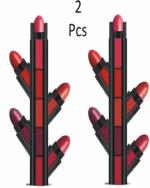 SMIETRZ Insta Beauty 5 in 1 Forever Creamy Matte Lipstick, The Red Editions Pack of 2 (Red, 15 g)