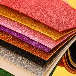 REDGE Sparkle Glitter Non Adhesive Multicolor Sheets Thick 10 Color, For Art and Craft Pack of 10