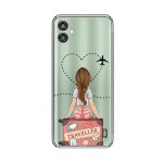 Emble Designer Clear Tranperant Silicone Case For Samsung A04E -Design A26 ( TPU | Soft , Samsung A04E | Multicolor )