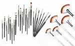 ArtRight 28 Pcs Paintbrush Combo Of Flat Brush Set (8 pcs) + Filbert Paint Brush Set (8 pcs) + Round Paintbrushes Set (7 pcs) + Fan Brushes (5 pcs) - Handmade Artists' Paint Brushes Set for Acrylic & Watercolor Painting