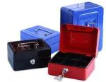 Delzon Multicolor Iron Cash Box With 2 Key Easy And Storang Lock