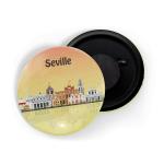 Dhcrafts Multicolor Metal Seville Printed Fridge Magnet, 5.8 Cm