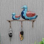 Trinity Craft Iron Multicolor Duck Key Holder, Hanging for Home Decor Items for Living Room & Kitchen Wall Decor (11x2x8.5) Inch