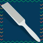 TRITON Professional Dual Sided Lazer Cut Grits Nickel Plate Foot Scraper Pedicure Filer, Hard n Dead Skin Removing Callus Remover Foot Scrubber_White