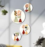 SAF Round Shape Abstract MDF Wall Painting for Living Room,Bedroom,Office And hall 22X20 inch LRD05-S2M1L1