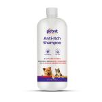 Petvit Anti Itch Shampoo with Tea Tree Oil & Lemon Grass Oil | Itch Relief, Reduces Skin Irritation & Maintains Overall Skin Health| Vegan & Cruelty-Free, pH Balanced, Hypoallergenic, For All Breed Dog/Cat -1000 ML