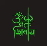 DreamKraft Green Graphic Print Vinyl Glow In Dark Religious Om Namah Sivaya Radium Sticker 22x29 cm