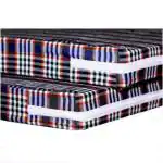 CheckMe Cotton Mattress Cover with Zip, Mattress Protector for Single Bed (36x72x7 Inch), Multicolor