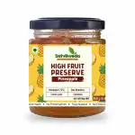 Satvikveda Pineapple Jam 250 gm | 70% Real and Fresh Pineapples | Refined Sugar free Fruit Preserve | Made with Unrefined Desi Khand | Diabetic Friendly Fruits Spread | Natural & Healthy Snack for kids | Best for Bread, Smoothie, Ice Cream, Pancake