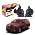 Oshotto 12V Car Horn- Trumpet Sound 2Pc Set(Low + High) For Skoda Kodiaq (Black)