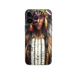GADGETSWRAP Printed Vinyl Skin Sticker for Apple iPhone 14 Pro - native american girl