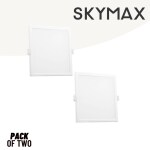 SKYMAX Standard Square Ceiling Conceal slim recessed panel Led Light Natural White 18W Combo,Pack 2