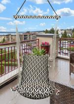 Kkriya Home Decor Black Cotton Hanging Balcony Swing - 150 Kg