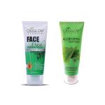 Oxyglow Herbals White Herbals Neem Tulsi Face Wash 100 Gm And Herbals Alovera Face Wash 100 Ml (Pack Of 2)