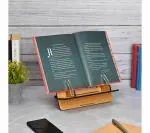 Future Works Book Reading Stand Desk Accessories for Adjustable Reading Angles Compatible with All Size Books, Tablet and Mobile All in one Book Holder for Reading (Made in India Eco Friendly) Bamboo