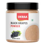 OKRAA Black Grape Powder - 200 GM ( Black Grapes Fruit Spray Dried for Juice )