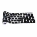 Saco Black with Clear Keyboard Protector Silicone Skin Cover for HP Pavilion 15