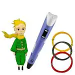 Time To 3D 2nd Generation 3D Pen with Charger, Pen Stand and LCD Display3D Pen for 3D Drawing, Doodling, Arts, Crafts, Model Making, Project and EducationFree 3 Colors of 10m Each Filament-Purple