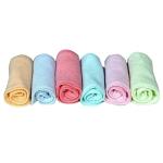 Ineffable 4 Layer Nappy Cloth Liners Washable & Reusable Microfiber Insert Pads for Mild Leak Diaper Liner (Multicolor) Pack of 6