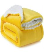 BRANDONN New Born Baby Blankets All Season Fluffy 2 Layered AC Wrapping Sheet Flannel And Sherpa Blanket For Baby Boys And Baby Girls, Toddlers 130 cm x 105 cm, (3 - 24 Months)