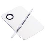 Beauté Secrets Cosmetic Makeup Palette,Stainless Steel Metal Rectangle Makeup Mixing Palette with Spatula