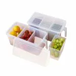 AXN Fridge Storage Refrigerator Organizer Container Square Handle Food Storage( Pack of 2)